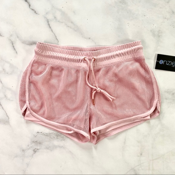 Onzie 2-n-1 Mesh Shorts Pink - Picture 4 of 7